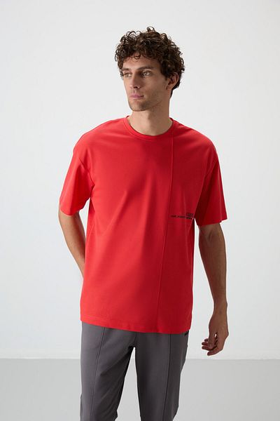 AIR JONES Ανδρικό μπλουζάκι Fiesta Cotton Thick Surface Texture Oversize Fit Printed T-shirt - 88370