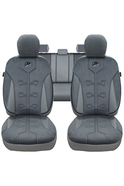 Universal سلسلة Fa - غطاء مقعد السيارة / ريش تايلاندي متوافق مع أي سيارة - رمادي