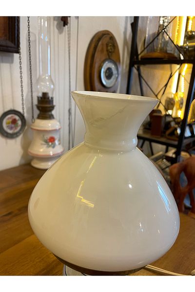 ANTİKA AYAL Antique Lampshade (Opaline Has a Broken, as Shown in the Photo)
