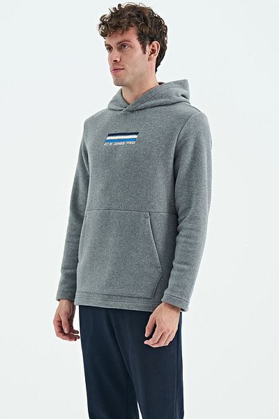 AIR JONES Ανδρικό φούτερ από φλις Hern Grey Melange - 88301