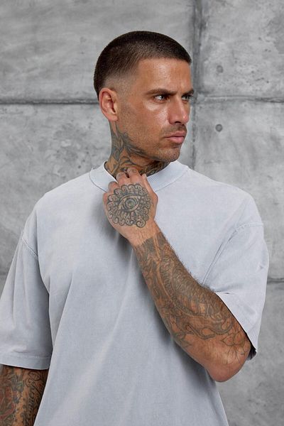 NOMARC Γκρι Basic Oversize Tshirt