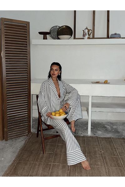 mydukkan.co Striped Kimono Set