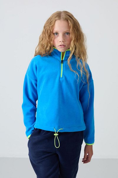 TOMMY LIFE Hanorac din lână Saks brodat pentru fete - Textura moale groasă, potrivire standard - 75151