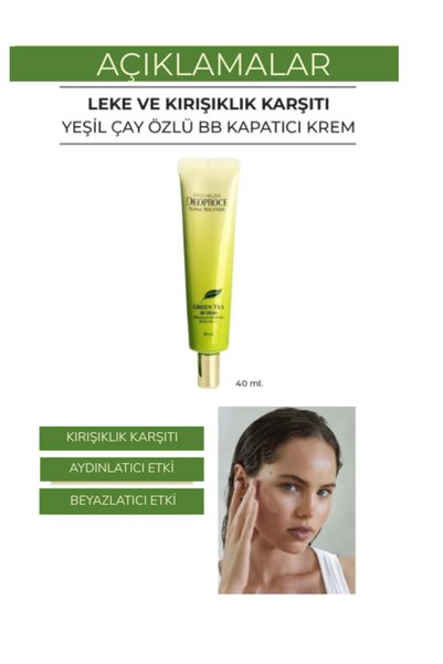 DEOPROCE Yeşil Çay Özlü Nemlendirici Tonlayıcı Leke Kırışıklık Karşıtı Bb Krem Spf50+ Pa+++ 40ml