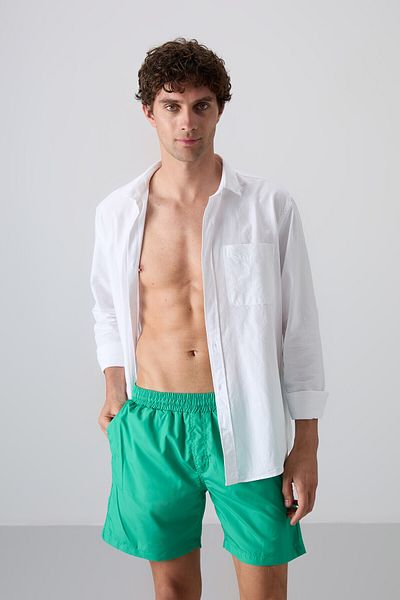 TOMMY LIFE Πράσινο ανδρικό μαγιό Quick Dry Standard Fit - 81237
