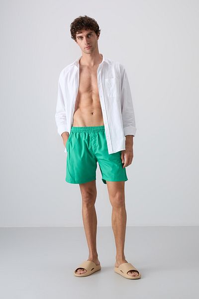 TOMMY LIFE Πράσινο ανδρικό μαγιό Quick Dry Standard Fit - 81237
