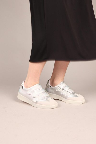 Birikon Pantofi de sport CALİRAS cu garnitură cu velcro SILVER