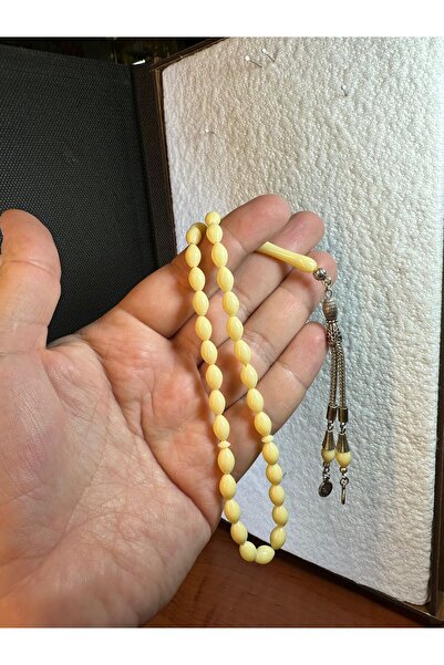 ÖMER ALTUN مسبحة بيروت مونومر هدية صفراء اللون 7 مم × 10 مم T-289