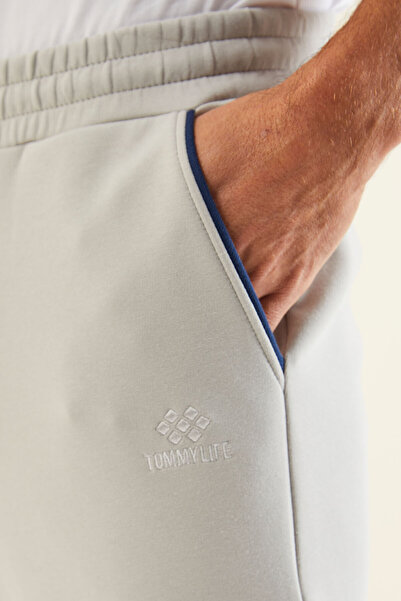 TOMMY LIFE Stone Color Blocked Jogger Men's Tracksuit Set - 85237