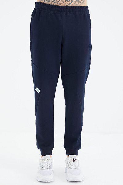 TOMMY LIFE Indigo Lace Up Stripe Detailed Comfortable Fit Men's Tracksuit Bottom - 82100