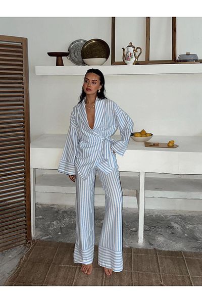 mydukkan.co Striped Kimono Set