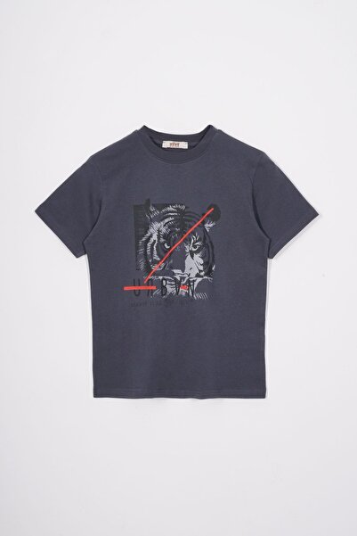 zepkids Велосипедний комір з принтом тигра, димчастого кольору, футболка для ...