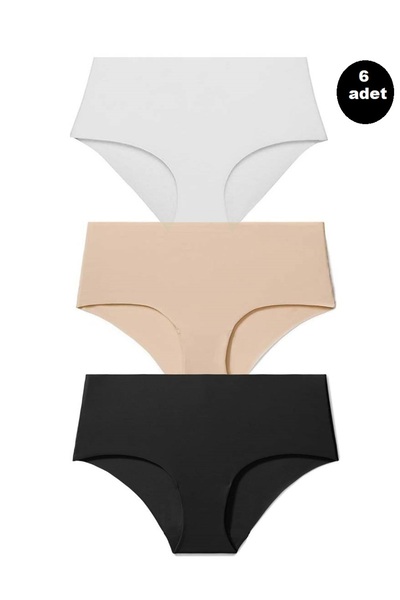 Papatya Слипове с висока талия, изрязани с лазер, 6 броя