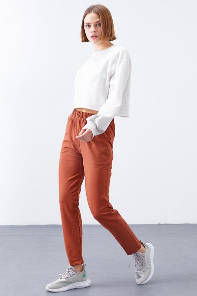 TOMMY LIFE Cinnamon High Waist Jogger Comfortable Form Skinny Leg γυναικεία αθλητική φόρμα κάτω - 94566