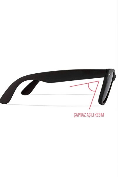 ModaLucci Unisex Çapraz Kesim Wayfarer Parlak Klasik Güneş Gözlüğü