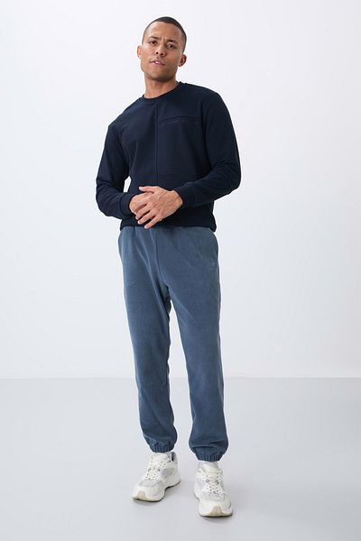TOMMY LIFE Ανδρική φόρμα αθλητικής φόρμας Oil Hidden Zippered Comfortable Form Rubber Leg Fleece - 84866