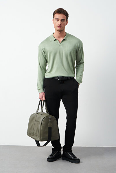 Mesfeno Довгорукавий оверсайз тонкий трикотажний чоловічий светр