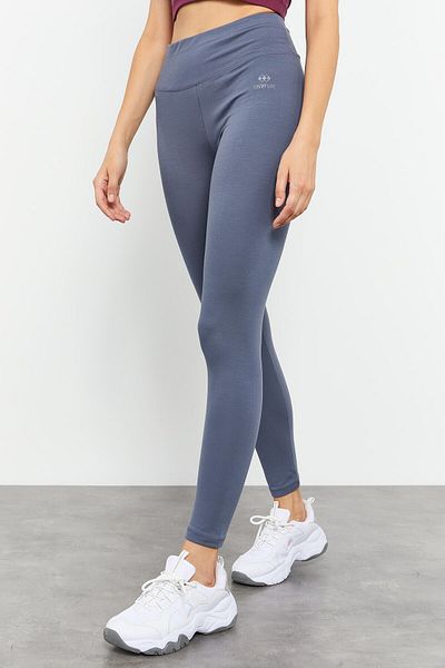 TOMMY LIFE Jambiere de damă Petrol cu talie înaltă, slim fit, cu picioare slabe - 94011