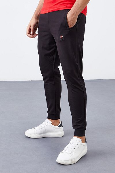 TOMMY LIFE Pantaloni de trening pentru bărbați, cu buzunar cu fermoar, slim fit, jogger - 84343
