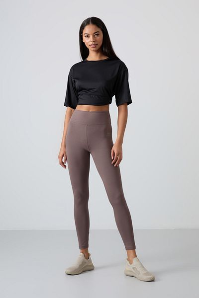 TOMMY LIFE Jambiere maro cu talie înaltă, slim fit, cu picioare subțiri, pentru femei - 94011