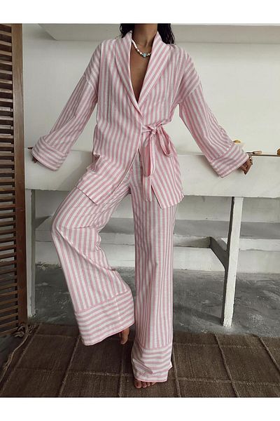 mydukkan.co Striped Kimono Set