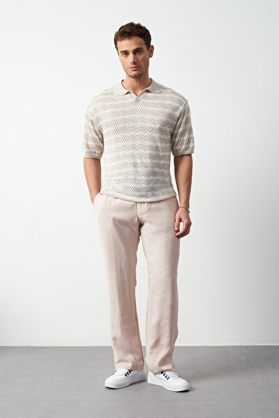 Mesfeno Ανδρικό μπλουζάκι με ριγέ κανονική εφαρμογή, λεπτό πλεκτό