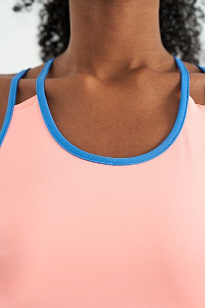 TOMMY LIFE Yavruagzı Tricou de corp sport pentru femei, cu bretele duble la spate, model standard - 97258
