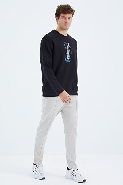 TOMMY LIFE Taş Ön Dikiş Detaylı Rahat Kalıp Erkek Eşofman Alt - 84996