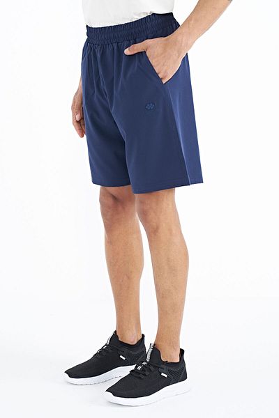 TOMMY LIFE Pantaloni scurți indigo pentru bărbați - cu buzunare laterale și elastic - 81238