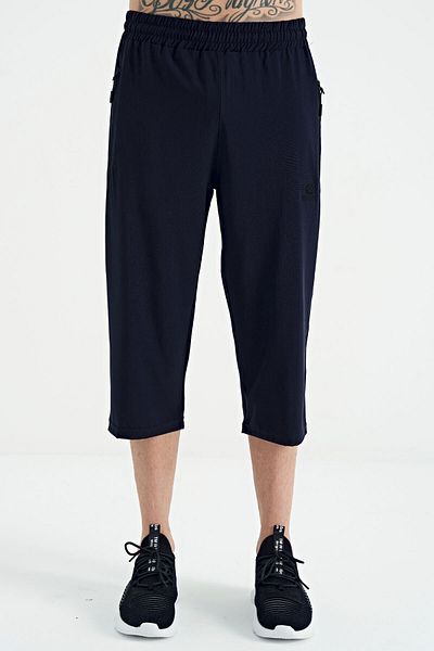 TOMMY LIFE Indigo Lace-Up Standard Fit Active Sports Ανδρικό Κάπρι με τσέπη με φερμουάρ - 83096