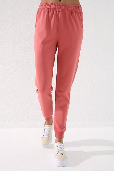 TOMMY LIFE Pantaloni de sport pentru femei, cu talie înaltă, Jogger, cu formă confortabilă, cu manșete - 94561