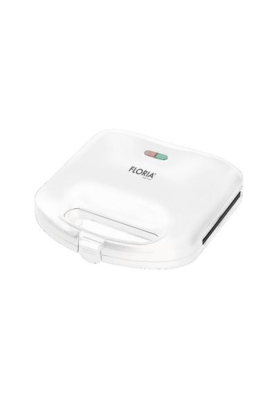 Floria Sandwich Maker Floria ZLN-0830 Alb, Putere 750W, Placa de tip grill, Antiaderenta, indicator luminos