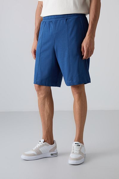 TOMMY LIFE Ανδρικό σορτς Comfort Fit Basic με παχιά απαλή υφή από βαμβάκι Parliament - 81261