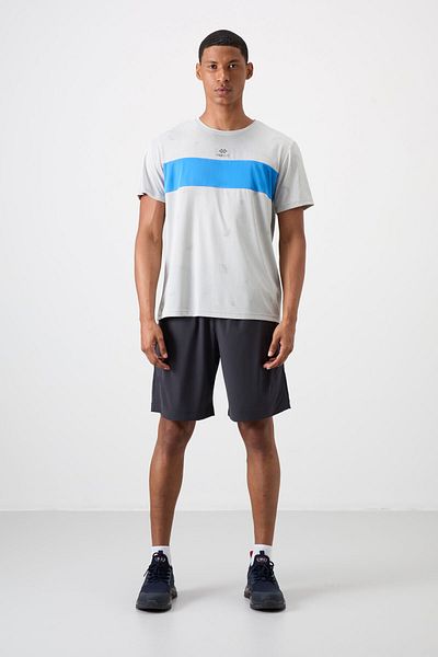 TOMMY LIFE Ανδρικό μπλουζάκι από πέτρα Breathable Jacquard Thin Stretchy Standard Fit - 88398