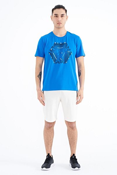 TOMMY LIFE Saks Pattern Printed Standard Fit Men's T-shirt - 88231
