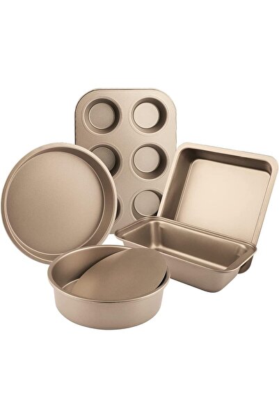 Arabest 5-Piece Toaster Oven Pans Bakeware Set Includes Nonstick Cake/Loaf/Cu...