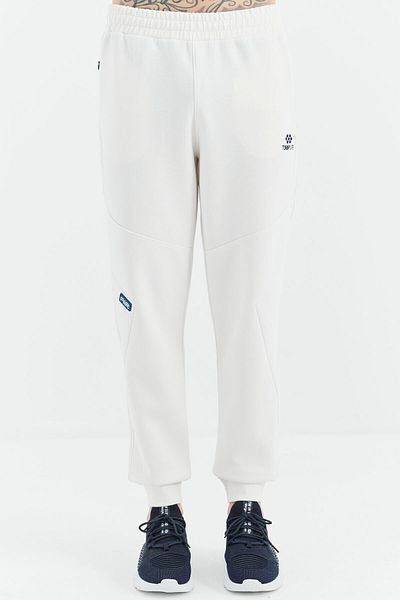 TOMMY LIFE Ecru Lace-up Stripe Λεπτομερής Άνετη Εφαρμογή Ανδρική φόρμα στο κάτω μέρος - 82100