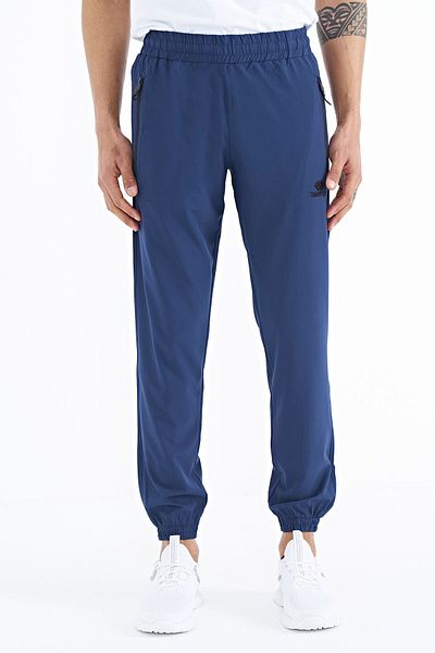 TOMMY LIFE Men's Indigo Sweatpants - Comfortable Fit, Pockets and Elastics, Lace-up - 84826