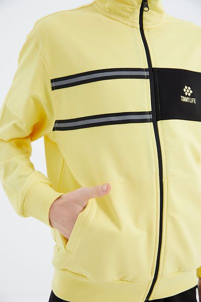 TOMMY LIFE Yellow High Collar Boy's Sweatshirt - 11183