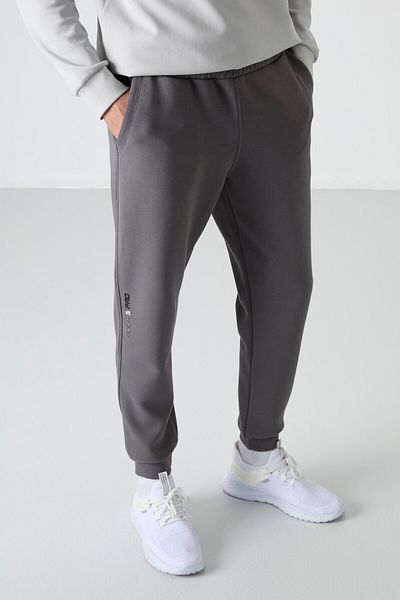 TOMMY LIFE Σκούρο γκρι κορδόνι Skinny Leg ανδρική φόρμα κάτω μέρος - 84999