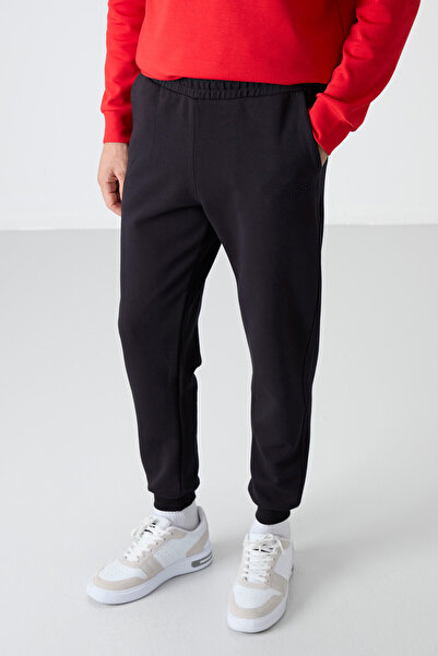 TOMMY LIFE Lacivert Bağcıklı Dar Paça Erkek Eşofman Alt - 84999
