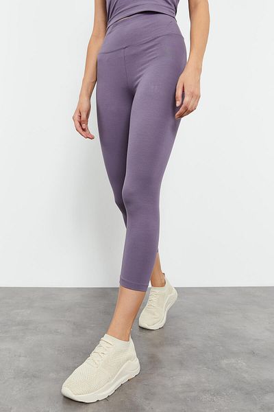 TOMMY LIFE Eflatun High Waist Capri-crop Athlete Slim Fit Women's Leggings Set - 95284