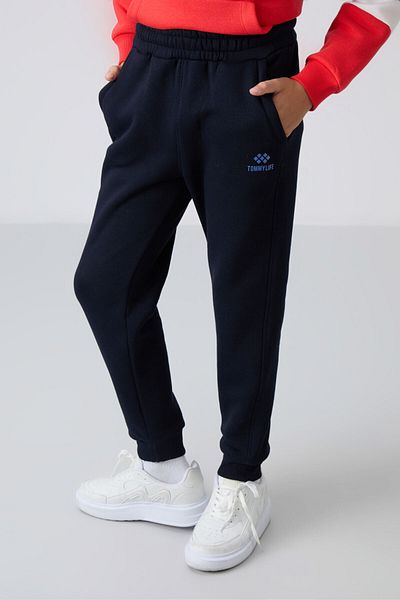 TOMMY LIFE Σετ φόρμας για αγόρια με κέντημα - Navy, βαμβακερό, χοντρό τρίχωμα εσωτερικά, απαλή υφή, τυπική εφαρμογή - 11