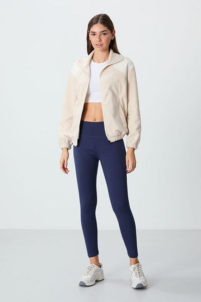 TOMMY LIFE Γυναικείο κολάν Indigo High Waist Thermal Slim Fit Skinny Leg - 94577