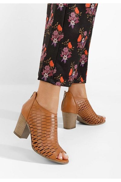 B T Shoes Sandale piele naturala Zarata camel