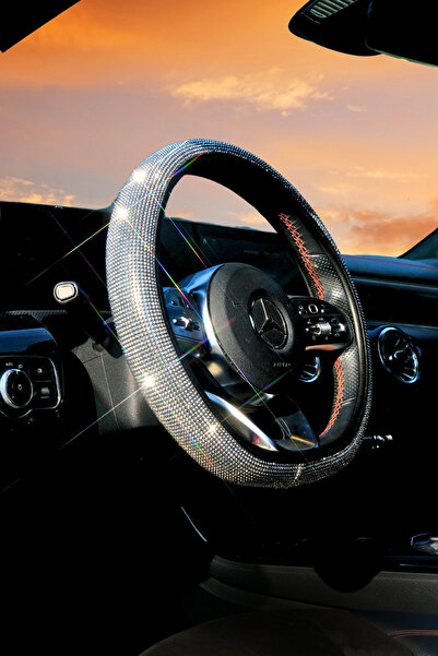 TASARIM ARABAM ATİKE ELİF AKIN Full Pırlanta Direksiyon Kılıfı-taş Direksiyon