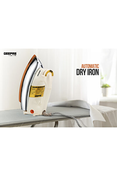 Geepas Denx Automatic Dry Iron Box with Temperature Settings Dial and Auto Sh...