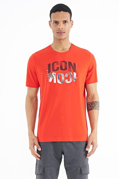 TOMMY LIFE Ανδρικό μπλουζάκι Fiesta Text Printed O Neck Standard Fit - 88174
