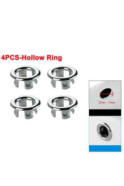 Choice 4 قطع - حلقات مجوفة 4 قطع حوض مطبخ حمام دائري غطاء تصريف فيضان ديكور ح...