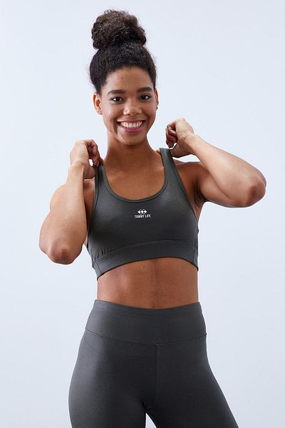 TOMMY LIFE Detailná súprava Slim Fit dámskych pančuchových nohavíc Çağla High Waist Recovery Cross Back - 95282